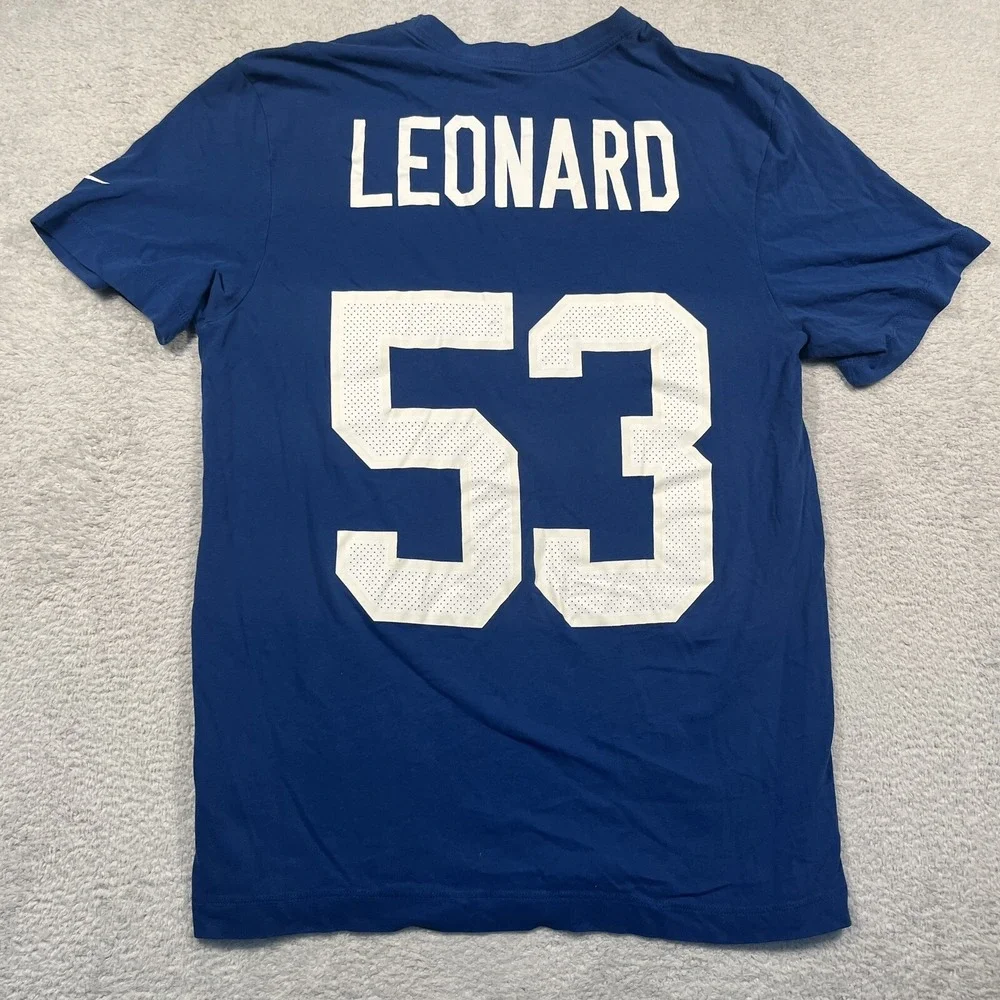Nike‎ Indianapolis Colts Leonard 53 Dri-FIT T-Shirt Men's Size M Blue